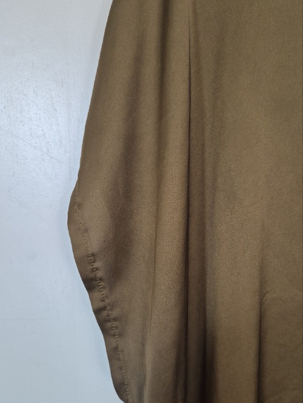 Olive Green Short Sleeve Women's Blouse - Picture 5 of 6